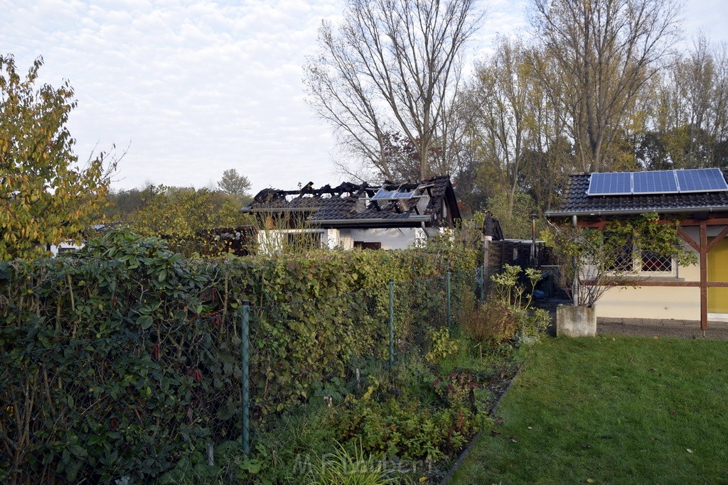 Feuer 1 brannten 3 Lauben Koeln Fuehlingen Kriegerhofstr P020.JPG - Miklos Laubert